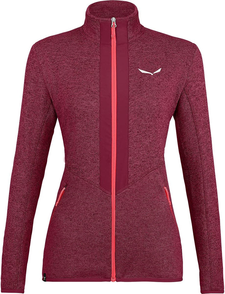 Salewa Damen ROCCA 2 PL W FZ, Fleecejacke Midlayer 40 Rhodo Red Melange/6080, 40 Rhodo Red Melange/6