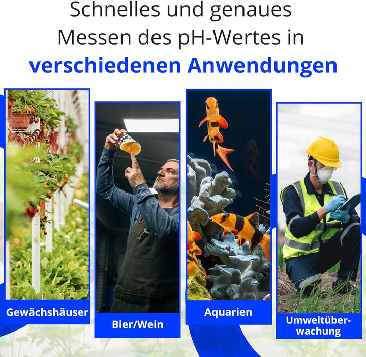 Bluelab pH Pen - Genau bis ±0,1 pH, langlebig, wasserdicht, schwimmfähig, schnell, stabil, Doppelson