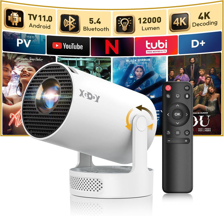 Beamer 4k 1080P 2025 Full HD Unterstützt Android 11, Gimbal 3s Aktualisierter Mini-Projektor 5G WiFi