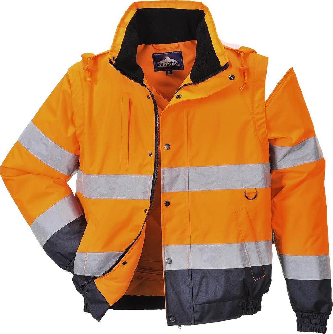 Portwest 2-in-1-Sicherheitsjacke. Farbe: Gelb/Marineblau, Grösse: XXL, C468YERXXL XXL Gelb, XXL Gelb