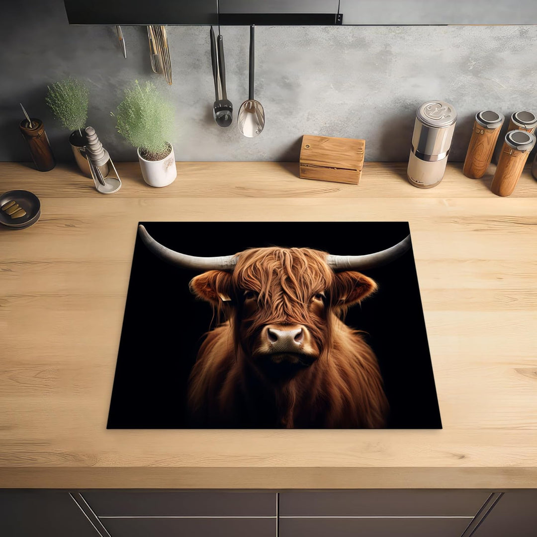 KitchenYeah© Herdabdeckplatte 59x51 cm Einteilig Induktionsmatte Küche Abdeckung Ceranfeld Herd Abde