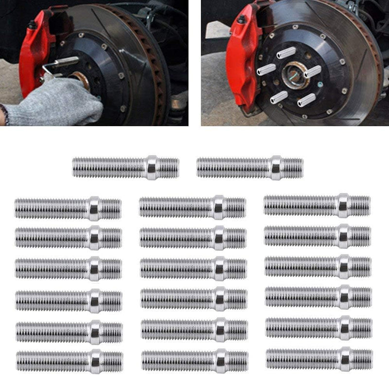 E30 Lug Conversion Kit, 20 Stück Radschrauben Radbolzen M12 x 1,5 Erweiterter Radschrauben 12 x 50mm