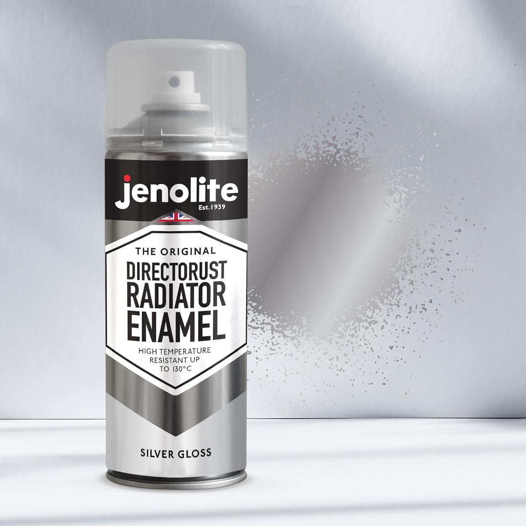 JENOLITE Heizkörperlack | Emaille-Sprühfarbe für Heizkörper | Silber glänzend | 3 x 400ml 3 Silber