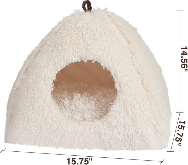 CATISM Katzenhöhle Katzenbett Katzenhaus Kuschelhöhle 40x40cm Faltbar Waschbar Bequemer Katzenschlaf