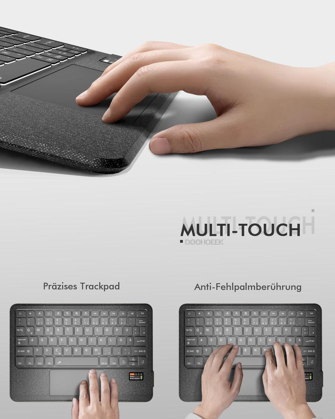 Doohoeek Tastatur Hülle mit LCD-Display für Samsung Galaxy Tab S10 Lite 10.9" 2025/S10 FE/S9 FE/S9 1