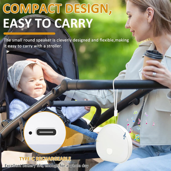 White Noise Machine Baby, Tragbare Einschlafhilfe Babys mit weissem Rauschen, 7 Bunte Licht, Beruhig