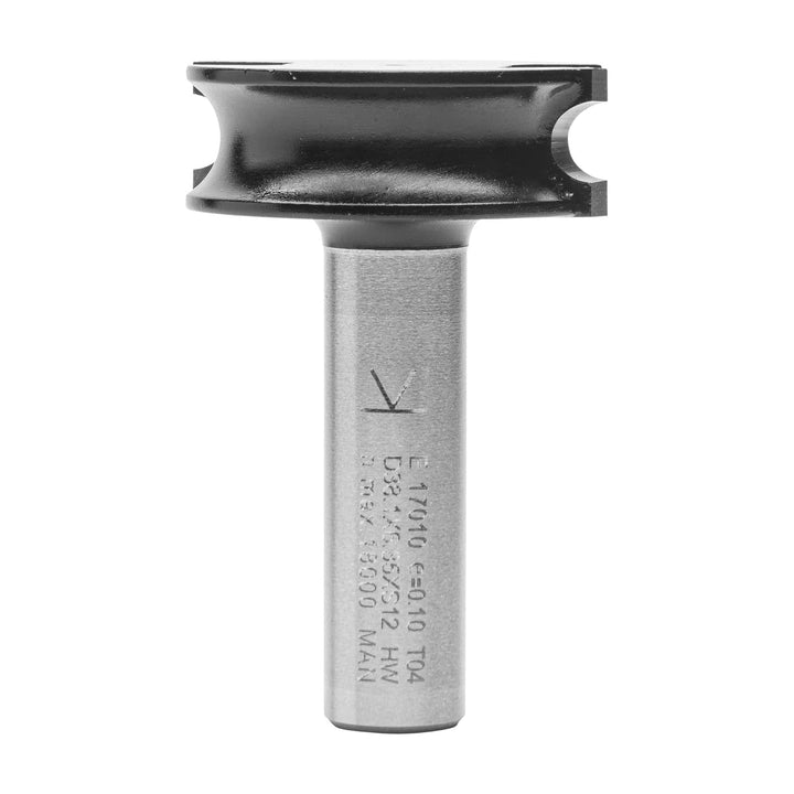 ENT 17010 Rundfräser Konvex HW, Schaft (S) 12 mm, Durchmesser (D) 38,1 mm, NL 6,35 mm, R 3,18 mm, SL