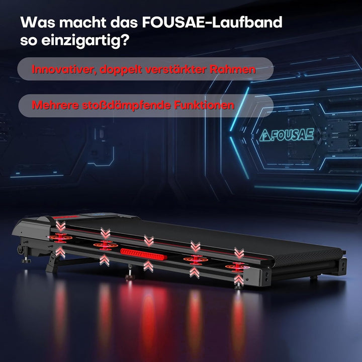 Walking Pad, 1-10 km/h Laufband für Zuhause mit 9% Steigung, 2.5HP Walking Machine mit LED-Anzeige,