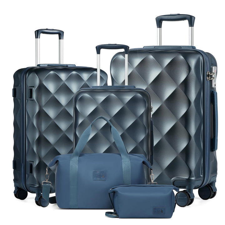 Sea choice Hardschalen Trolley Koffer Set 5tlg. Zwillingsrollen Reisekoffer Enthält 1 Reisetasche un