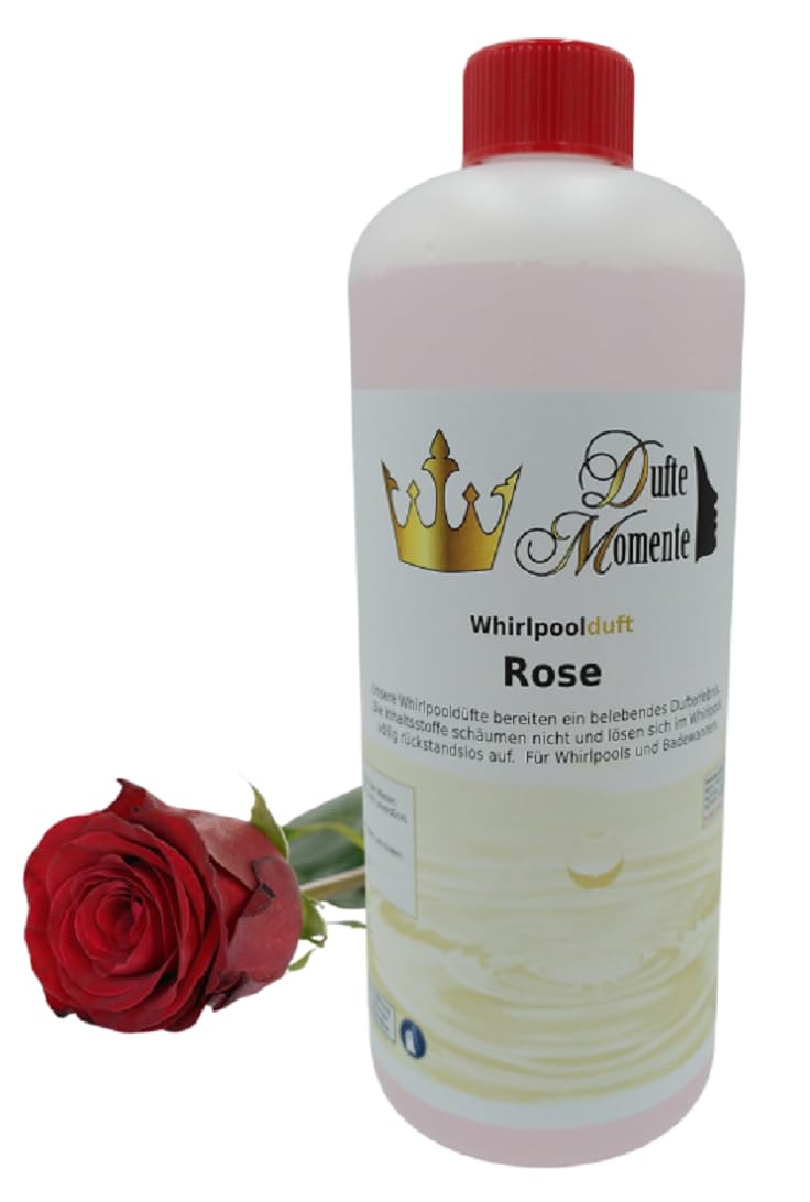 Dufte Momente | Whirlpool Duft 1000ml | Rose | mit naturreinen und natürlichen ätherischen Ölen | ke
