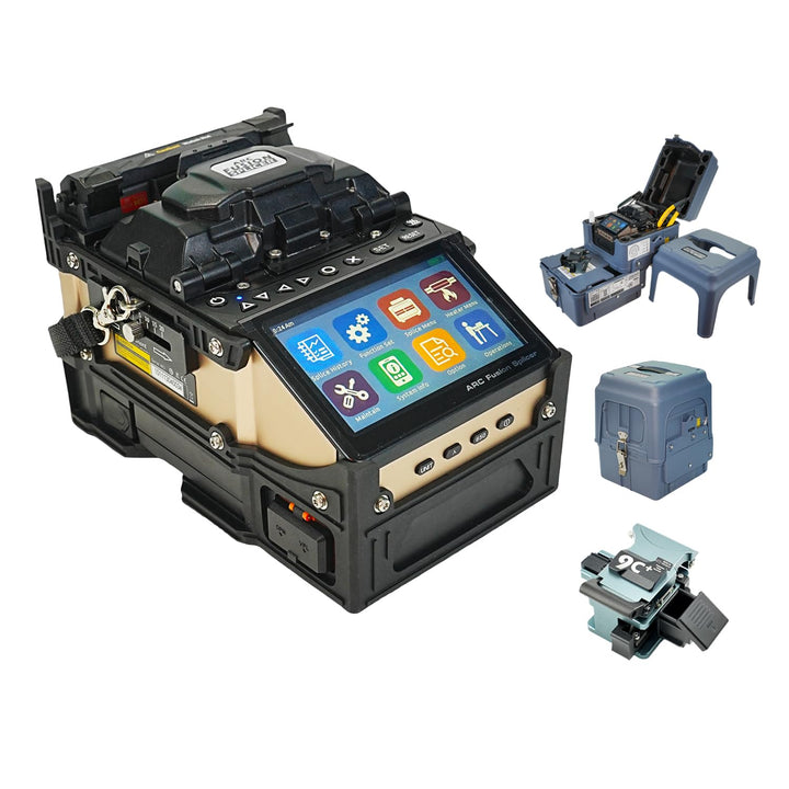 QIIRUN SD-9 Glasfaser Spleissgerät mit OPM und VFL Erstaunlich 5-Sekunden-Spleissen und 11-Sekunden-