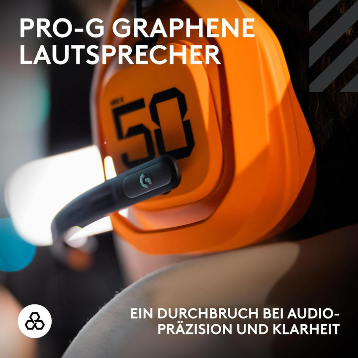 Logitech G Astro A50 X Lightspeed kabelloses Gaming-Headset + Basisstation, PRO-G Graphene, PLAYSYNC