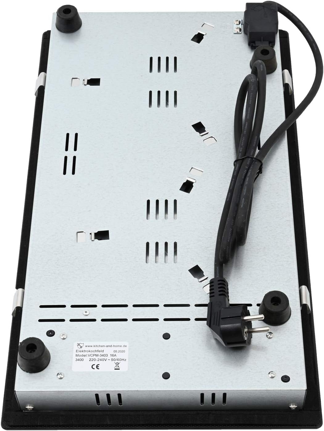 K&H® Domino 2 Zonen Glaskeramikkochfeld 30cm Doppelbrenner Autark Eingebaut VCPM-3403
