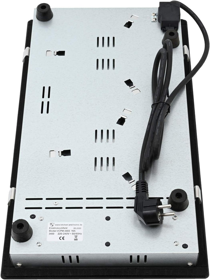 K&H® Domino 2 Zonen Glaskeramikkochfeld 30cm Doppelbrenner Autark Eingebaut VCPM-3403