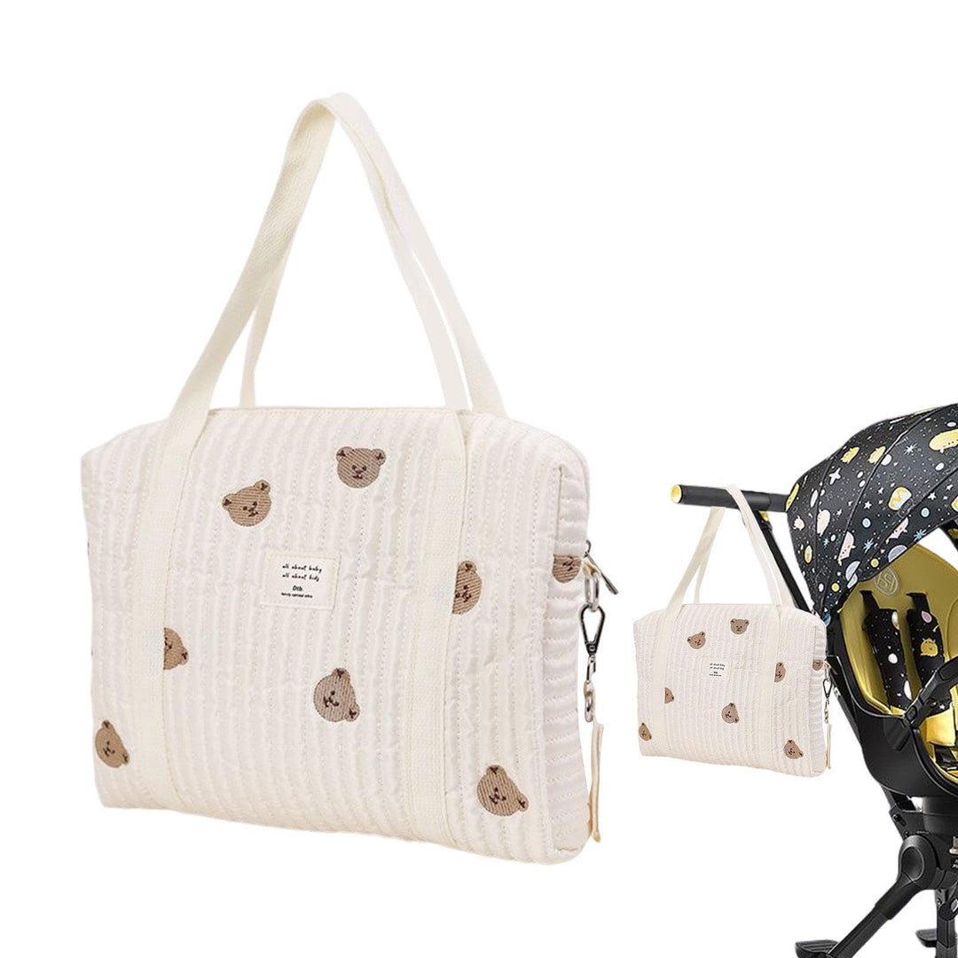 Baby Wickeltasche, Wickeltasche Tragetasche, Grosse Kapazität Baumwolle Wickeltasche für Kinderwagen