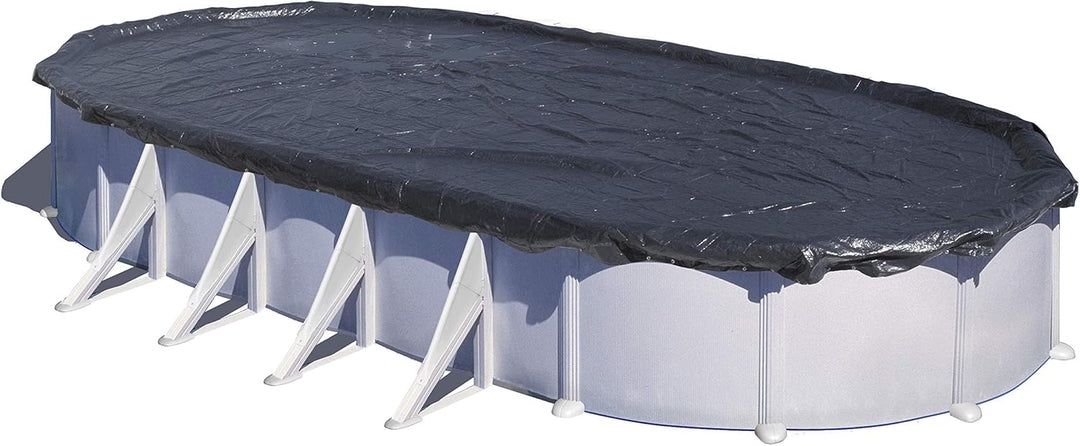 Gre CIPROV731 - Winterabdeckung für ovalen oder achtförmigen Pool 730 x 375 cm, Farbe Schwarz, 730 x