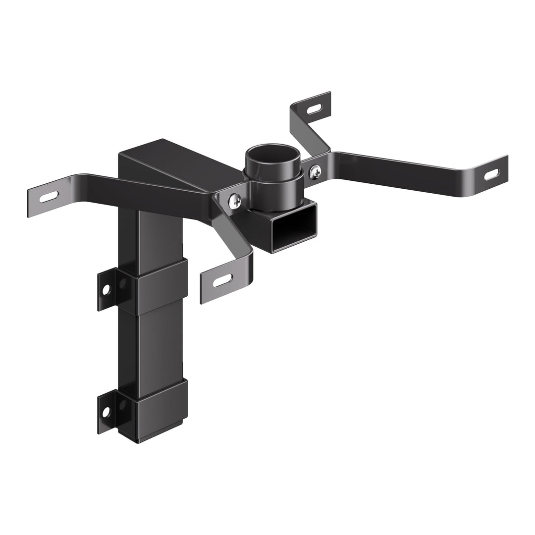 Wiltec Wandhalterung schwarz 50 x 120 x 250 mm für US Mailbox, amerikanischer Briefkasten mit Fahne,