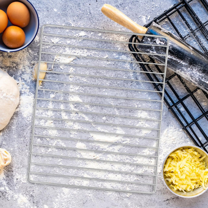 Gittermatte 30 X 25 cm Grillrost Aus Edelstahl Robuste Konstruktion Für Gleichmässiges Garen Einfach