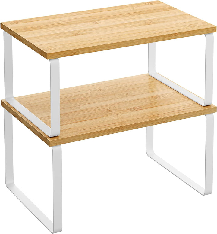 SONGMICS Gewürzregal, 2er Set Küchen-Organizer, Küchenregal, Schrank-Organizer Küche, erweiterbar, k