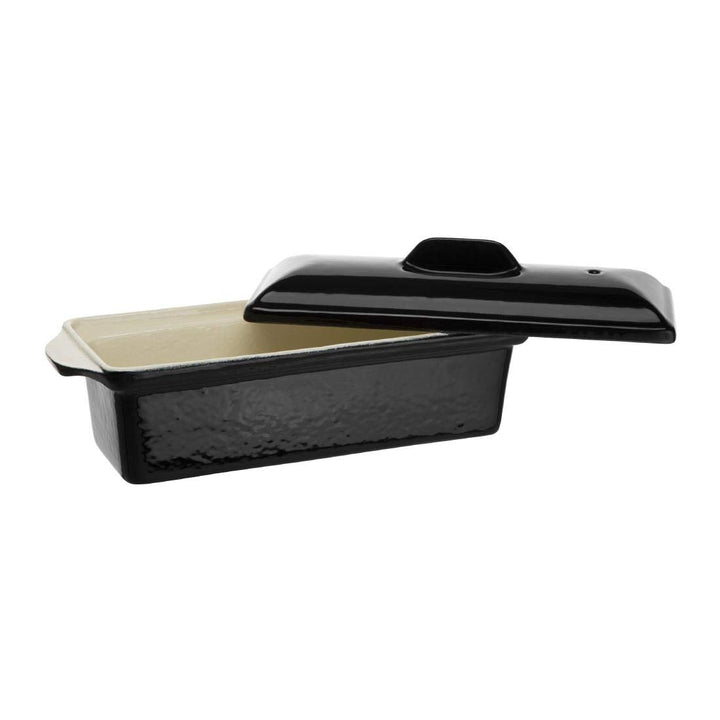Vogue Gusseiserne Terrinenform 1,3 Liter, Schwarz, Grösse: 90(H) x 310(B) x 100(T)mm, Emailliertes G