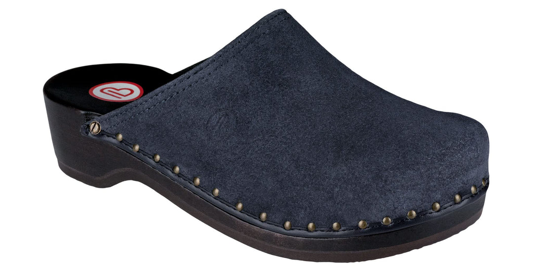 Berkemann Velours-Toeffler Unisex-Erwachsene Clogs 36 1/3 EU Blau, 36 1/3 EU Blau