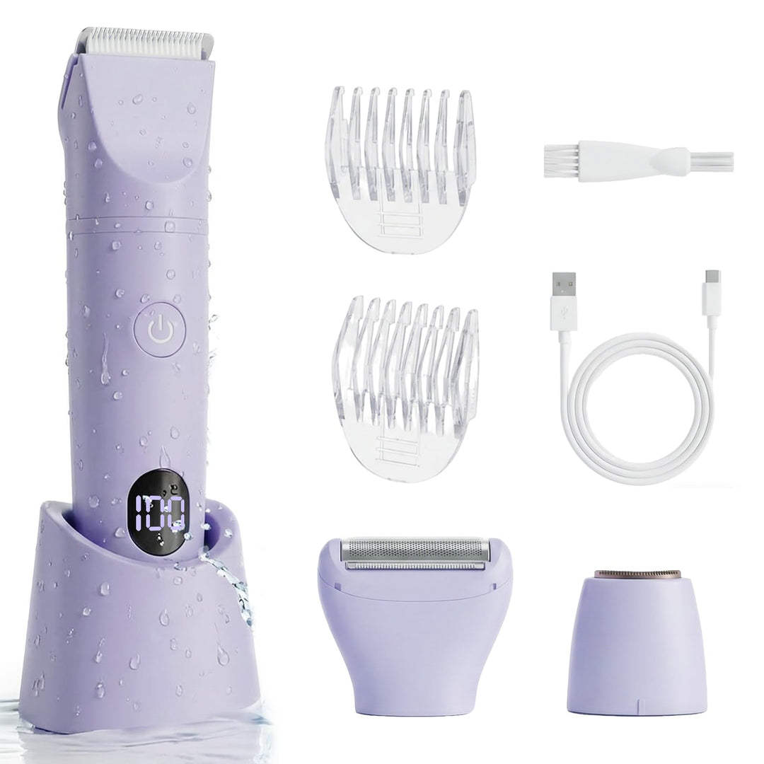 Carehabi Rasierer Damen 3-in-1 Intimrasierer für Frauen Elektrischer Rasierer Damen IPX7 Wasserdicht