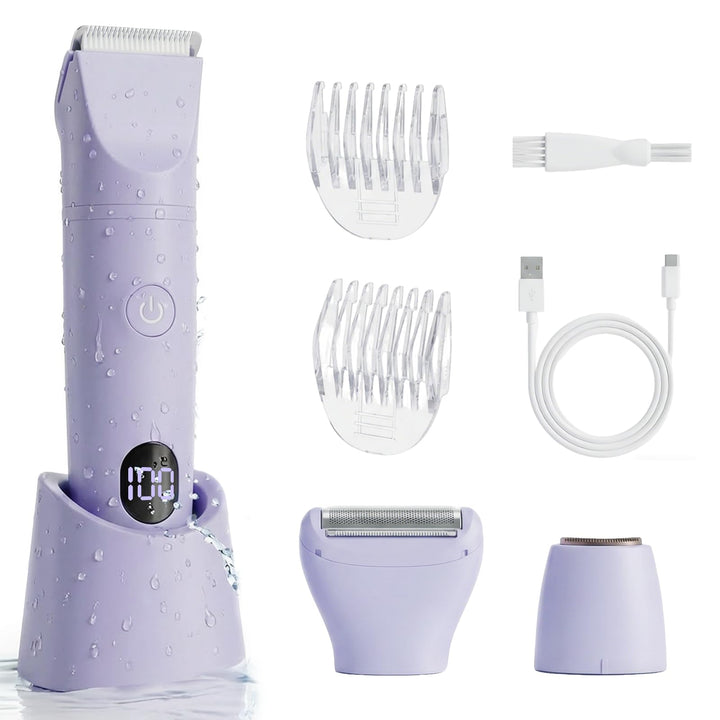 Carehabi Rasierer Damen 3-in-1 Intimrasierer für Frauen Elektrischer Rasierer Damen IPX7 Wasserdicht