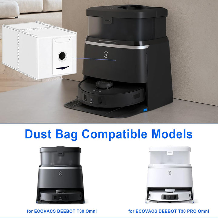 10 Stück Staubbeutel für Ecovacs Deebot T30 Omni/ T30 Pro Omni Roboter Staubsauger, 3L Grosse Kapazi