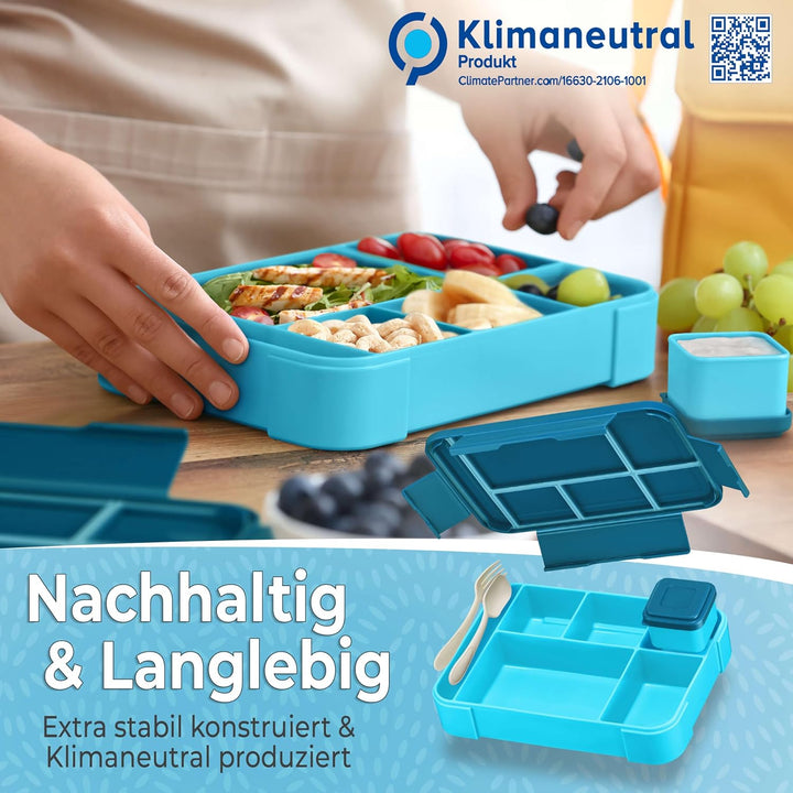 My Vesperbox® Brotdose für Kinder mit Fächern [LITE] - Lunchbox mit Trennfächern - Bento Box - Jause
