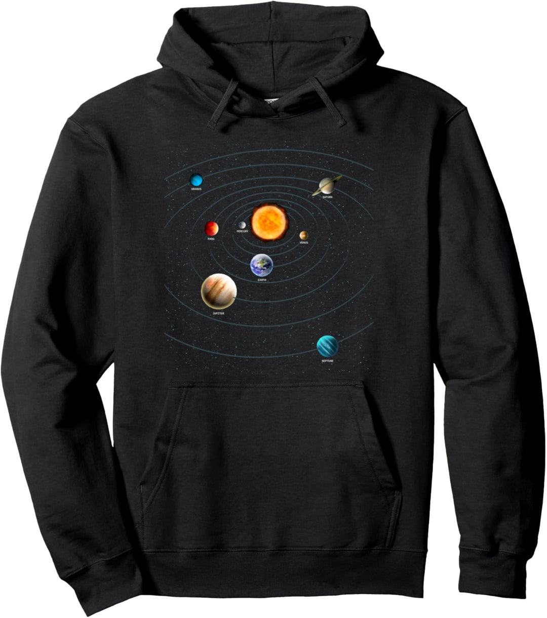 Sonnen-System I Planeten Weltraum Astronomie Universum Pullover Hoodie