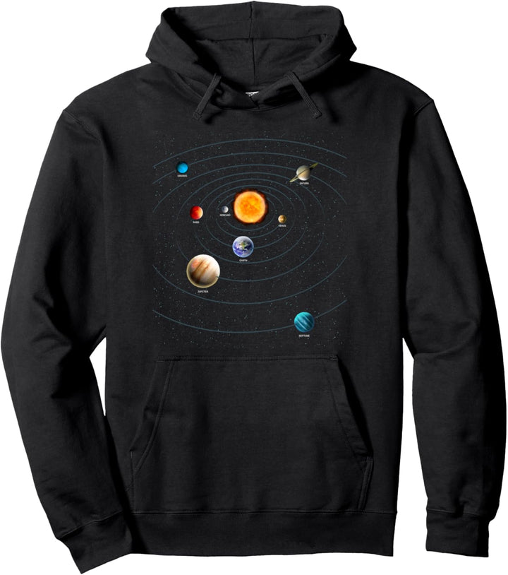 Sonnen-System I Planeten Weltraum Astronomie Universum Pullover Hoodie