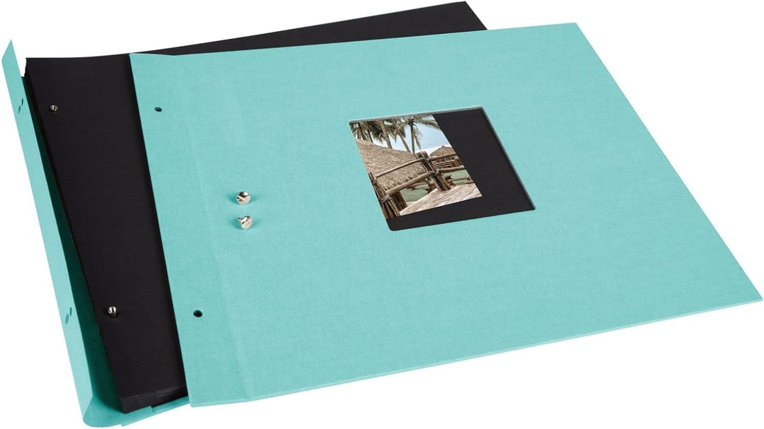 goldbuch 28507 Schraubalbum mit Fensterausschnitt, Bella Vista Trend, 39 x 31 cm, Fotoalbum mit 40 s