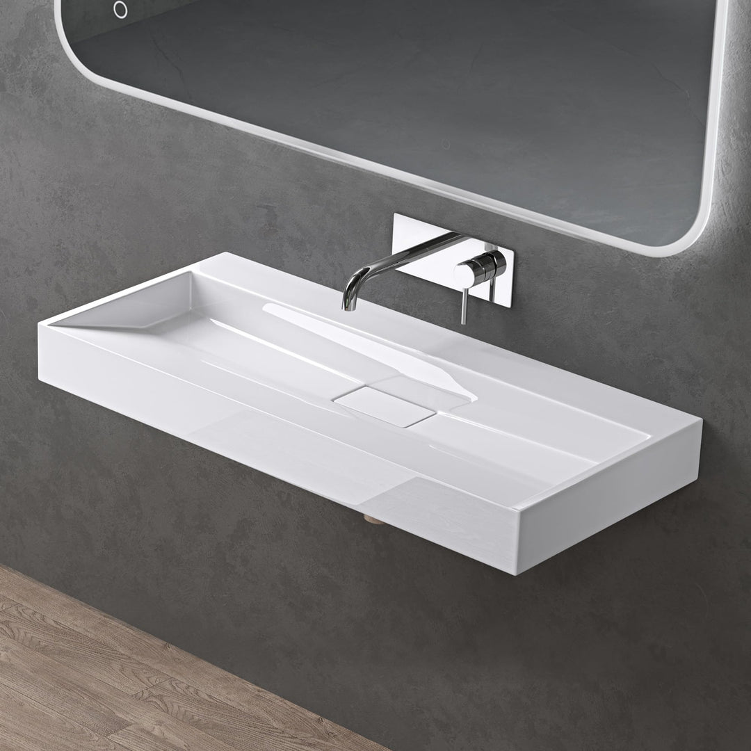 doporro Waschbecken Aufsatzwaschbecken Hängewaschbecken Waschtisch Mineralguss-Waschbecken Colossum1