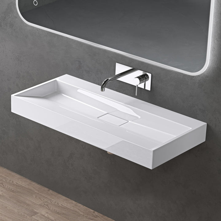 doporro Waschbecken Aufsatzwaschbecken Hängewaschbecken Waschtisch Mineralguss-Waschbecken Colossum1