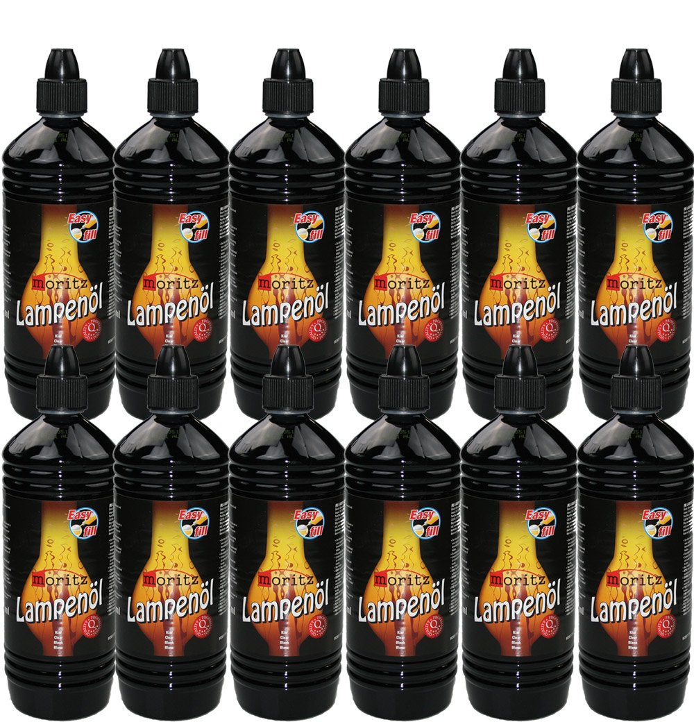 Moritz 12 Liter Lampenöl für Öllampen Bambusfackeln Gartenfackel und Wandfackeln - Wählen Sie 1/2/3/