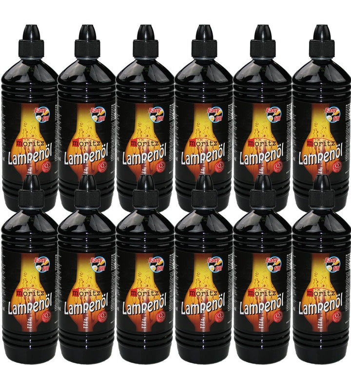 Moritz 12 Liter Lampenöl für Öllampen Bambusfackeln Gartenfackel und Wandfackeln - Wählen Sie 1/2/3/
