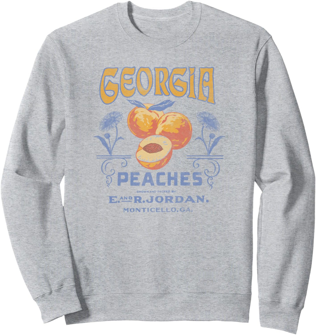 Trendy Georgia Peaches Vintage Poster Sweatshirt