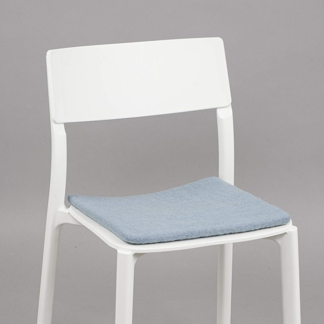 myfelt Flache Filz Sitzauflage, Filz Stuhlauflage - Mia - quadratisch, 36x36 cm, Hellblau, Hellblau