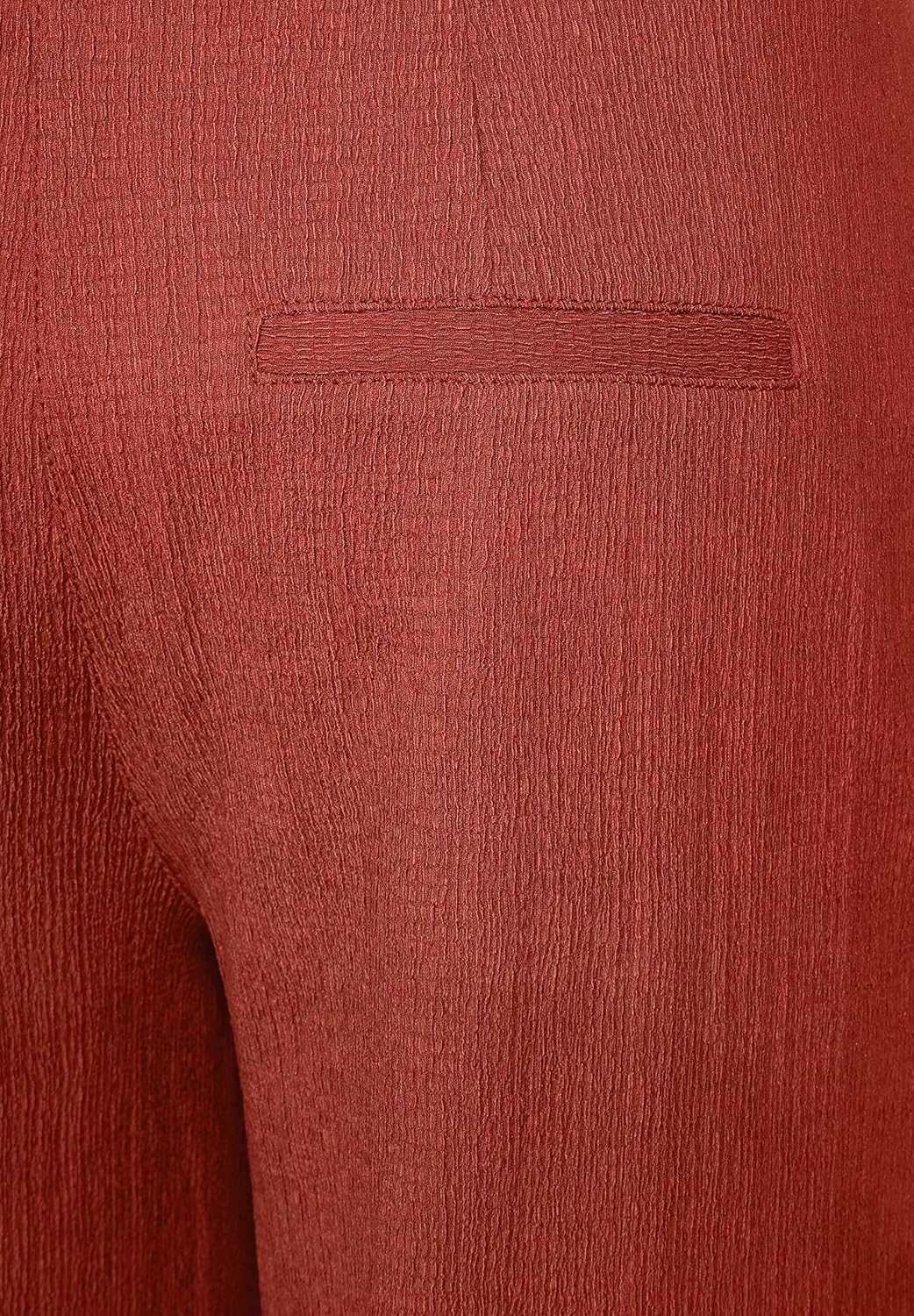 Street One Damen Joggpants Seersucker 38W / 30L Foxy Red, 38W / 30L Foxy Red