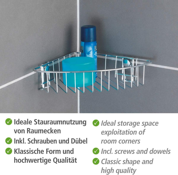 WENKO Eckablage Classic, Eckregal, Eckwandablage Uno, Uno