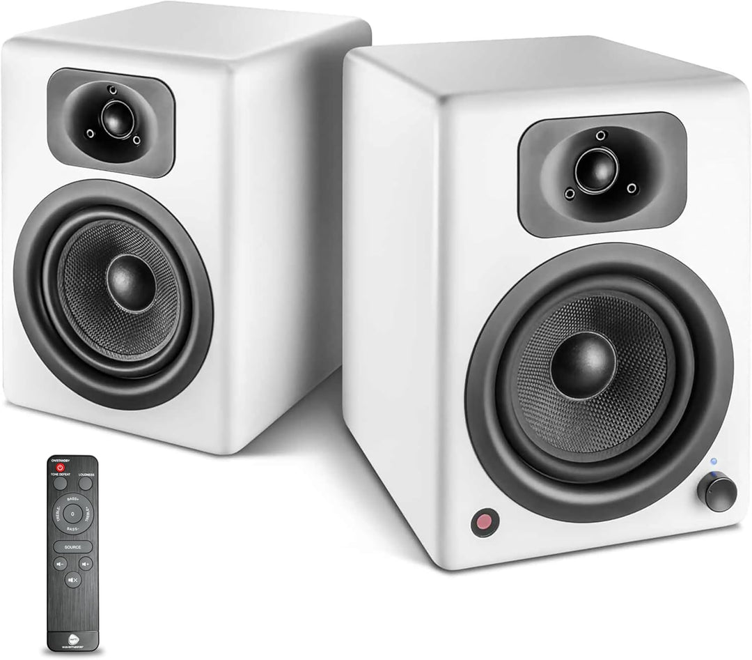 wavemaster TWO NEO soft white – Regallautsprecher-System (60 Watt) mit Bluetooth-Streaming, digitale