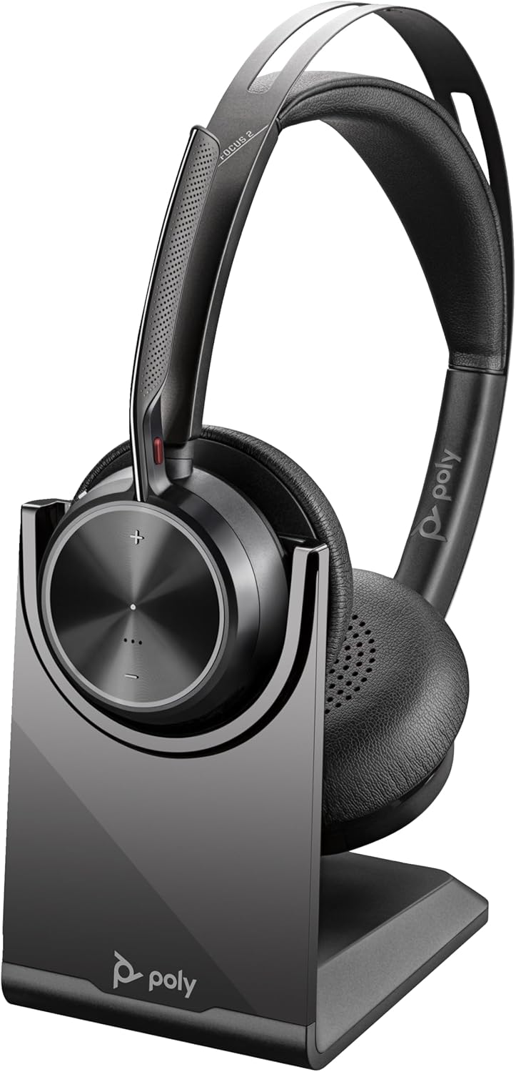 HP Poly Voyager Focus 2 USB-C Headset + USB-C/A Adapter