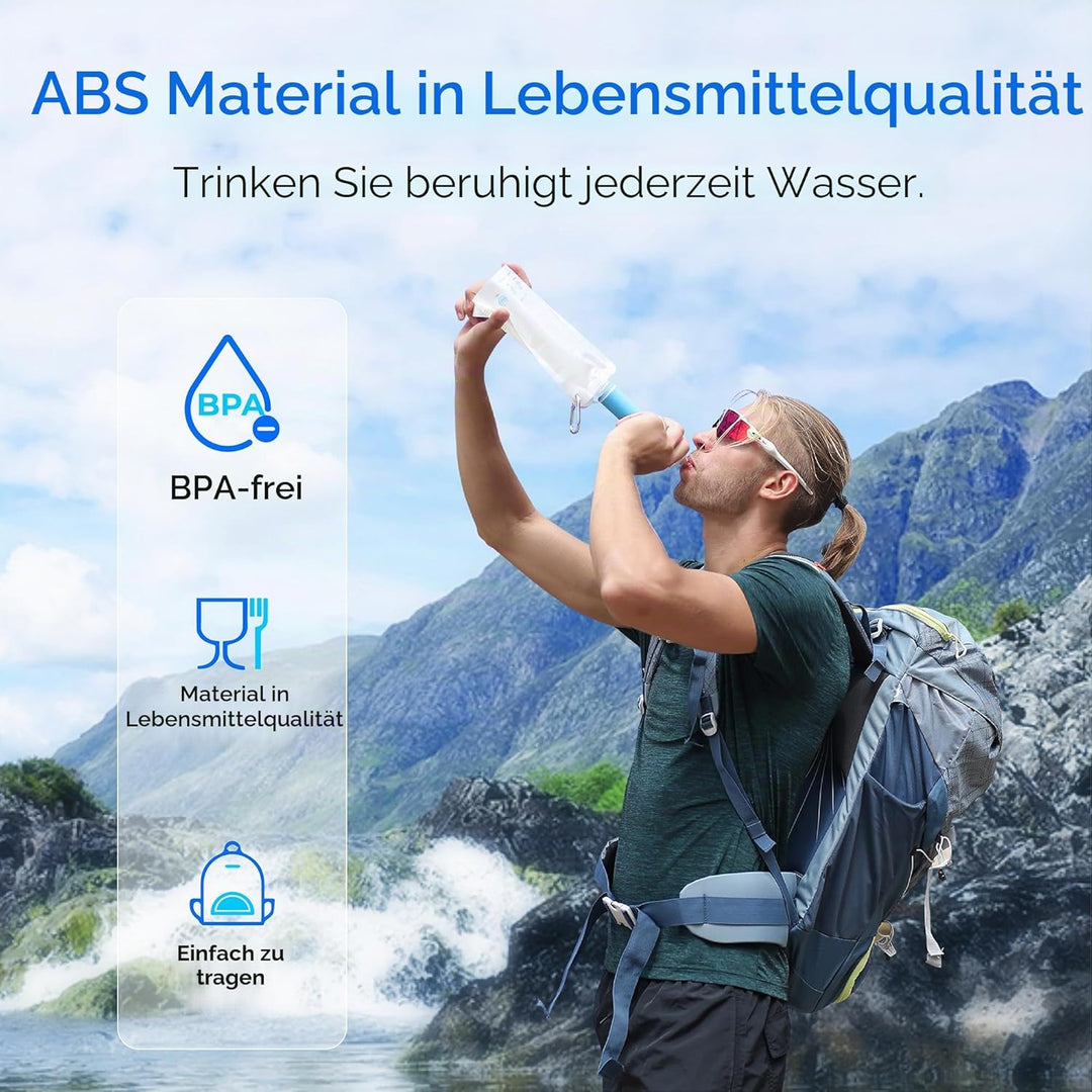 Waterdrop Wasserfilter Outdoor, Wasserfiltersystem Survival. 2 Packung 2 Strohhalme, 2 Strohhalme
