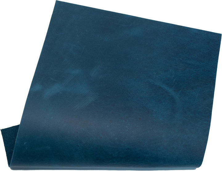 HAPPER STUDIO Rindsleder 2,0-2,2 mm Dick Pull-Up Crazy Horse Leder A4 x 3 Stücke (Blau), Blau