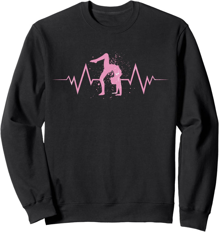 Turnerin Herzschlag Gymnast Wettkampfturnen Gymnastik Sweatshirt