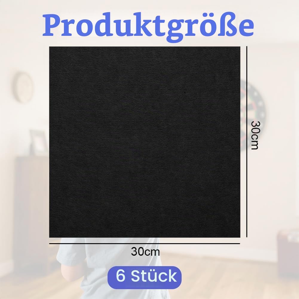 Dartboard-Wandschutz, Dart Wandschutz aus Filz, Dartboard-Umrandung, Selbstklebend, Gespleisste Wand