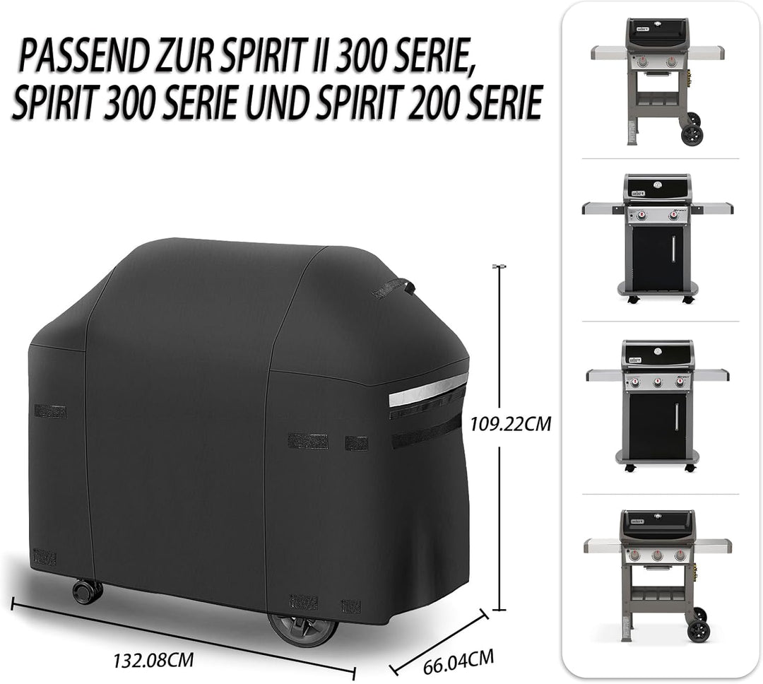 129cm Grillabdeckung für Weber Spirit II 300& 200 Serie, 7139 Grill Abdeckung Heavy Duty & Wasserdic