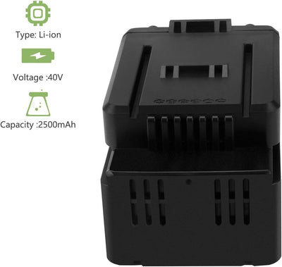 Joiry 40V 2500mAh Li-ion Replacement Battery Ersetzen für Worx WA3536 WG268E.9 WG568E.9 WG168E.9 WG3