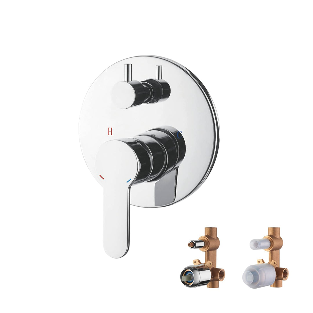 Ibergrif - Unterputz Duschhahn für Duschsystem, 2 Funktionen, Chrom, 2 Funktion