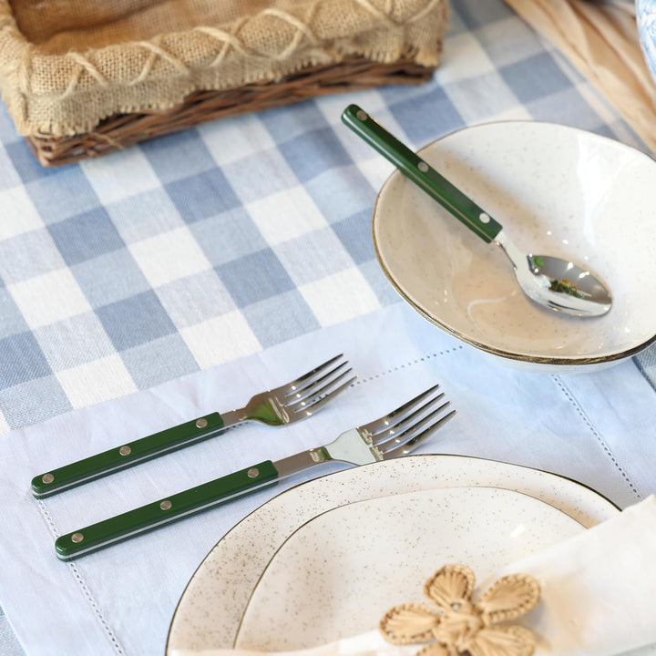 ANNOVA Besteckset, Retro/Nieten-Farbenfrohes Edelstahl-Geschirr Küchenbesteckset, enthält Tischmesse